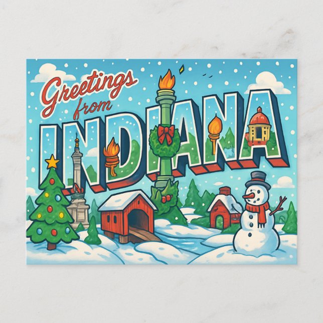 Tarjeta postal de INDIANA (Anverso)