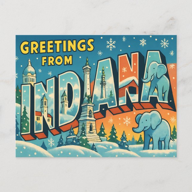 Tarjeta postal de INDIANA (Anverso)