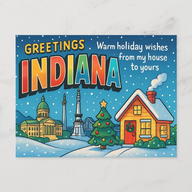 Tarjeta postal de INDIANA (Anverso)