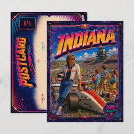 Tarjeta postal de Indiana de los 80 retro