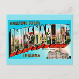 Tarjeta postal de Indianapolis colorida de felicit