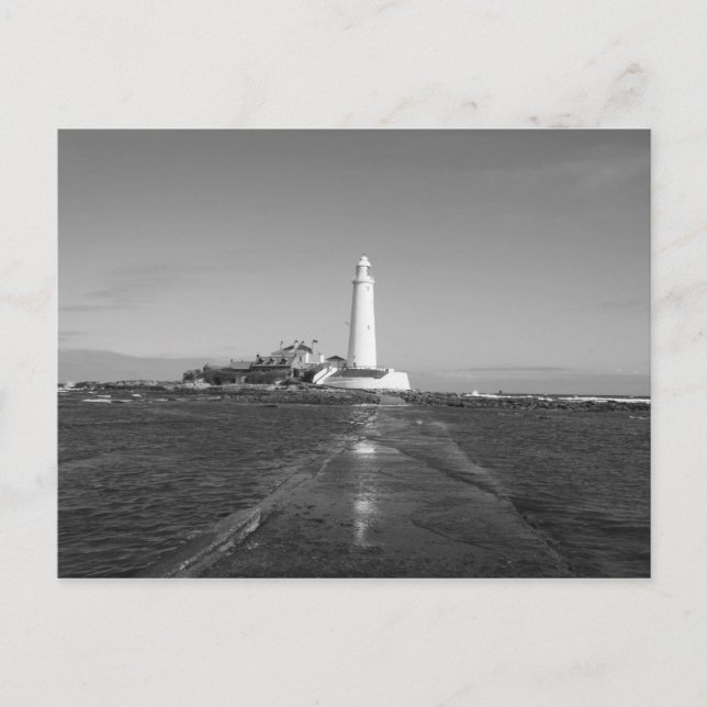 Tarjeta postal de Inglaterra para el faro de Santa (Anverso)