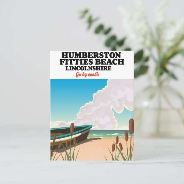 Tarjeta postal de Ingoldmells South Beach lincolns (Anverso de pie)