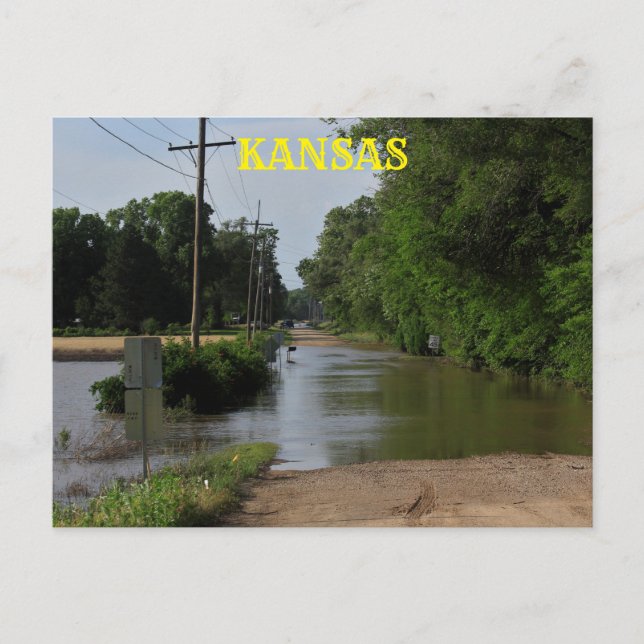 Tarjeta postal de inundaciones en el país de Kansa (Anverso)