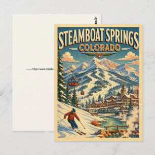 Tarjeta postal de invierno de Steamboat Springs