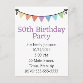 Tarjeta Postal de Invitación