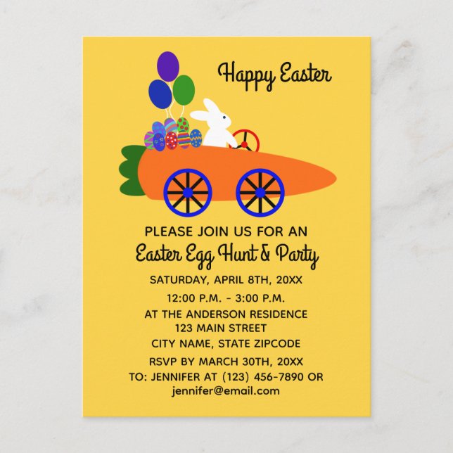 Tarjeta postal de invitación #3 para vagón de circ (Anverso)