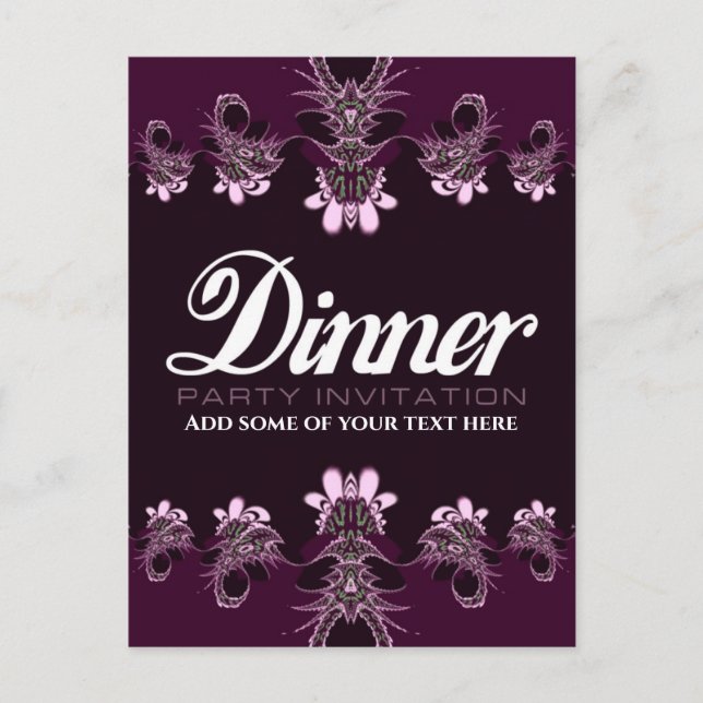 Tarjeta postal de invitación a cena (Anverso)