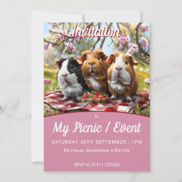 Tarjeta postal de invitación a evento para picnic 