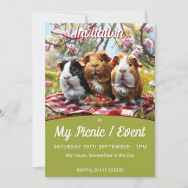 Tarjeta postal de invitación a evento para picnic 