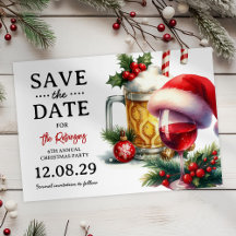Tarjeta Postal de Invitación a Fiesta de Bebidas d