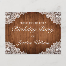 Tarjeta postal de invitación a fiesta de cumpleaño