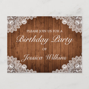 Tarjeta postal de invitación a fiesta de cumpleaño