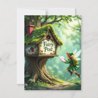 Tarjeta Postal de Invitación a Fiesta de Hada Mági