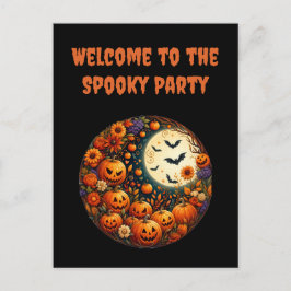 Tarjeta postal de invitación a fiesta de Halloween