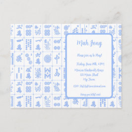 Tarjeta postal de invitación a juegos para Mah Jon