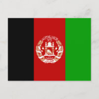 Tarjeta postal de invitación a la bandera de Afgan