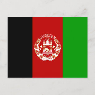 Tarjeta postal de invitación a la bandera de Afgan