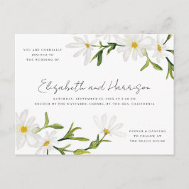 Tarjeta postal de invitación a la boda por marea a