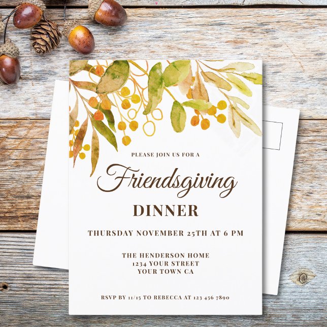 Tarjeta postal de invitación a la cena de cortesía (Subido por el creador)