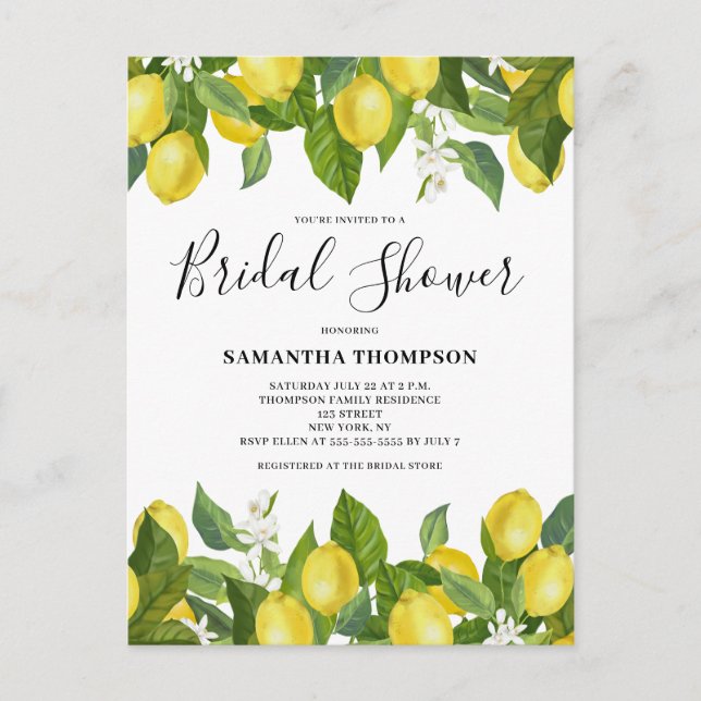 Tarjeta postal de invitación a la fiesta de boda c (Anverso)