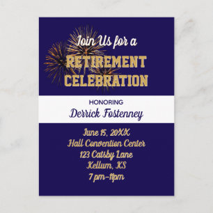 Tarjeta postal de invitación a la fiesta de celebr
