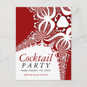 Tarjeta Postal de Invitación a la Fiesta de Cóctel