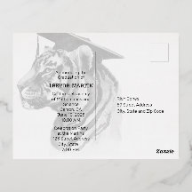 Tarjeta postal de invitación a Relieve metalizado