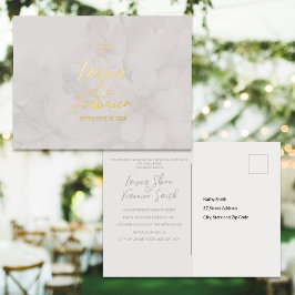 Tarjeta postal de invitación a Relieve metalizado 