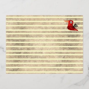 Tarjeta postal de invitación a Relieves metalizado