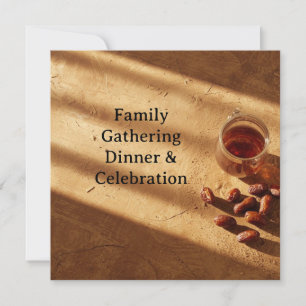 Tarjeta postal de invitación a una cena elegante