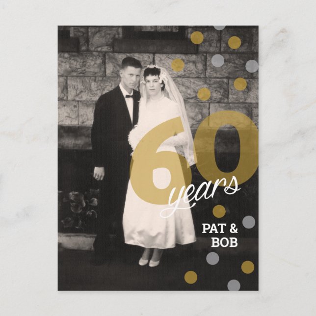 Tarjeta postal de invitación al 60° aniversario de (Anverso)