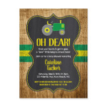 Tarjeta postal de invitación Baby Shower para Gree