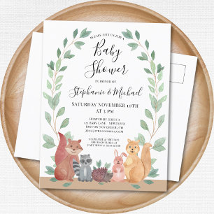 Tarjeta postal de invitación Baby Shower para pare