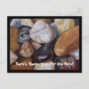 TARJETA POSTAL DE INVITACIÓN DE ARTE DE PIEDRA