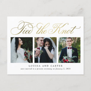 Tarjeta postal de Invitación de Boda de guiones de