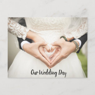 Tarjeta postal de invitación de boda de Nuestro Dí