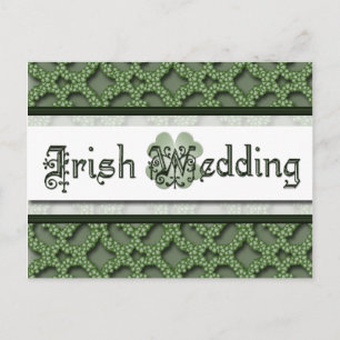 Tarjeta postal de invitación de boda irlandesa