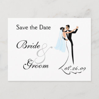 Tarjeta postal de invitación de boda para guardar 