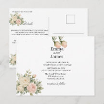 TARJETA POSTAL DE INVITACIÓN DE BODAS DE EUCALIPTO
