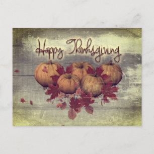 Tarjeta postal de invitación de calabazas antiguas