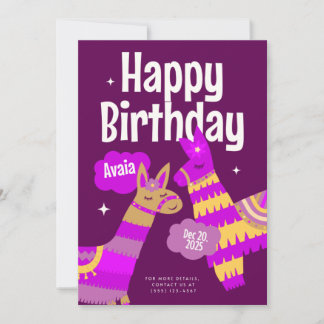 Tarjeta postal de invitación de cumpleaños