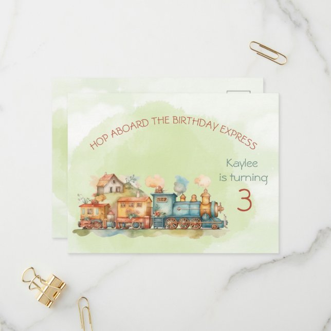 Tarjeta postal de invitación de cumpleaños de Chic (Anverso/Reverso In Situ)