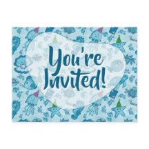 Tarjeta postal de invitación de cumpleaños de vida