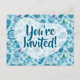 Tarjeta postal de invitación de cumpleaños de vida