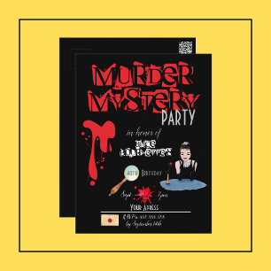 Tarjeta Postal de Invitación de Cumpleaños Misteri