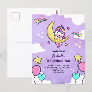 Tarjeta Postal de Invitación de Cumpleaños número