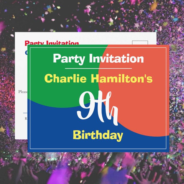 Tarjeta postal de invitación de cumpleaños número  (Subido por el creador)