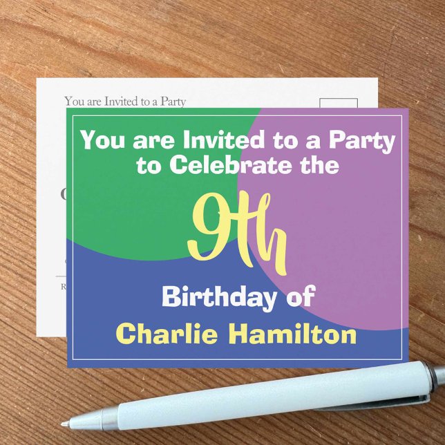 Tarjeta postal de invitación de cumpleaños número  (Subido por el creador)