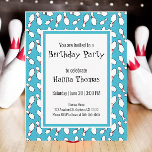 Tarjeta postal de invitación de cumpleaños para bo